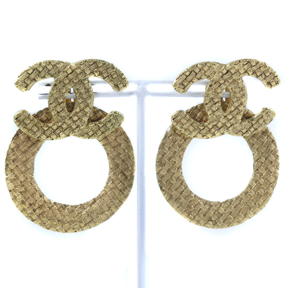Chanel Chanel Coco Mark Earring Mesh G Mesh 29 32.8g Coco Mark A-rang A-ranking