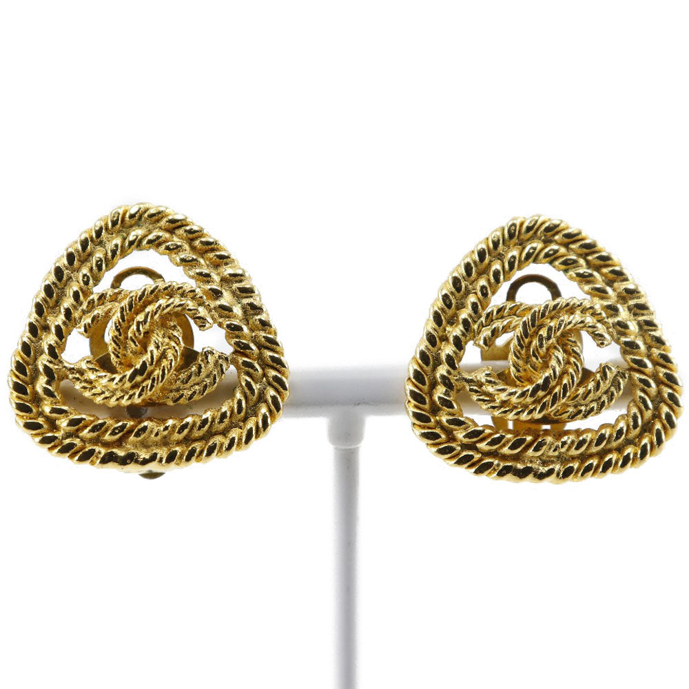 Chanel Chanel Coco Mark Earrings French G 28 13.0g COCO Mark
