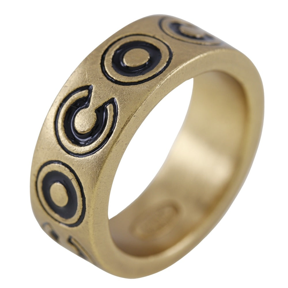 Chanel Chanel Coco Logo . 13 Ring Ring A17354 G Plated 2001 01A 8.2g coco logo