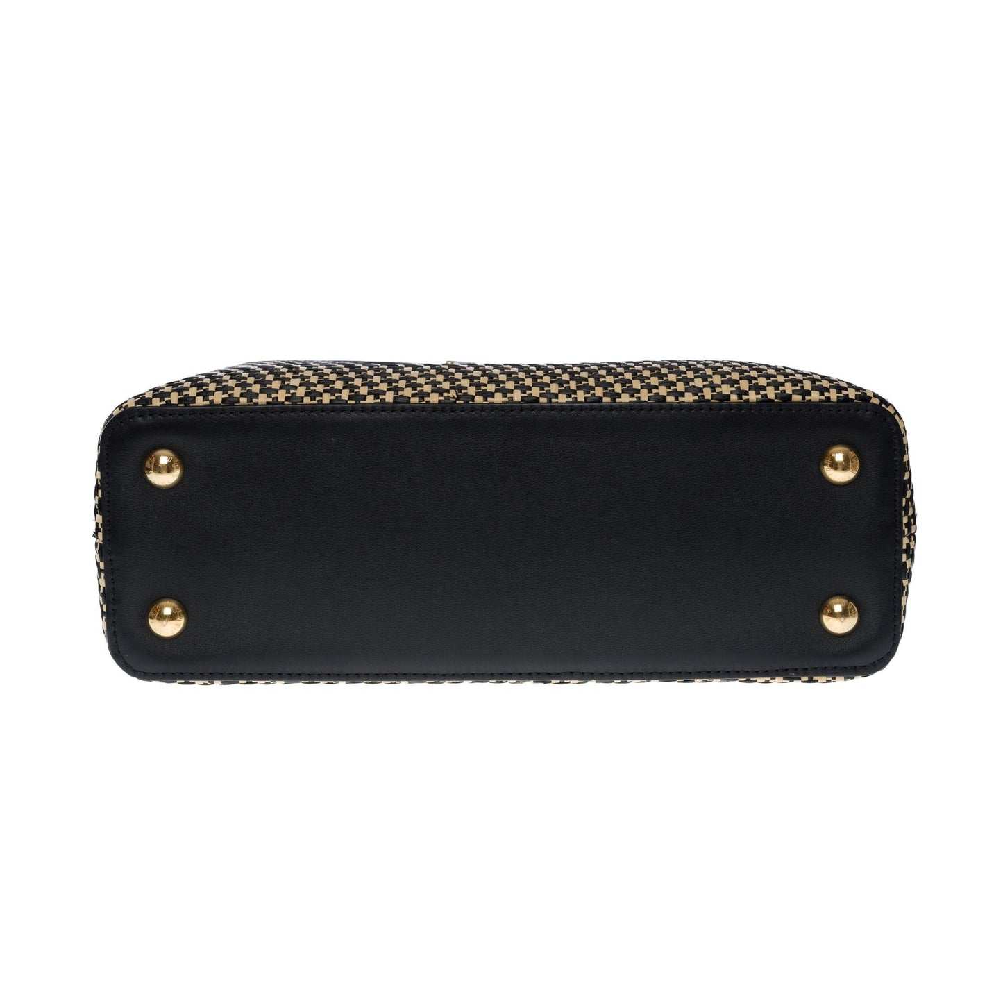 LOUIS VUITTON Limited Edition Capucines MM handbag strap in braided Raffia, GHW