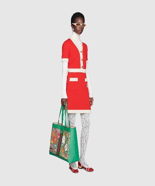 Gucci Ophidia GG Flora Medium Tote Green