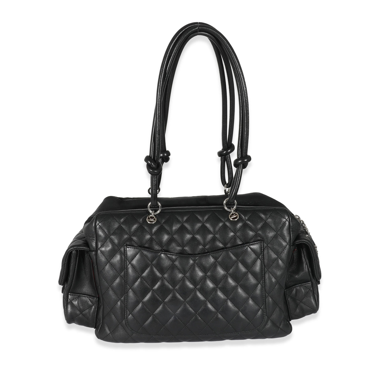 Chanel Black Quilted Lambskin Large Cambon Multipocket Reporter Bag