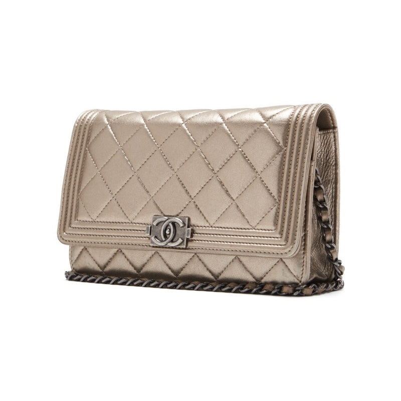 CHANEL CHANEL Matrasse Boy Chanel Chain Wallet Silver (Silver G ) 's Bag ' Shoulder Bag Ladies' Shoulder Bag Ship Ladies' Shoulder Bag