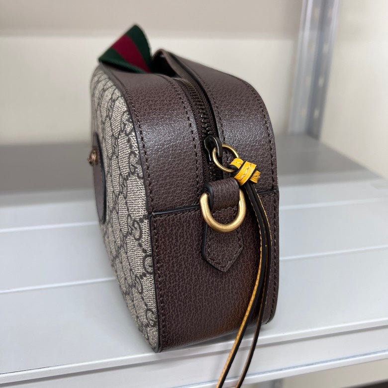 Gucci GG Supreme Neo Vintage Messenger Crossbody Bag,Beige