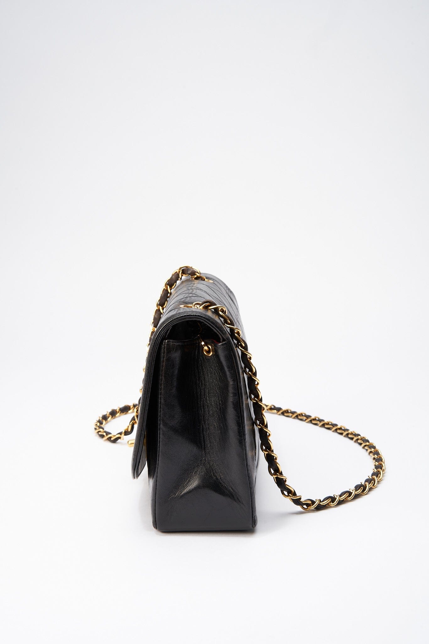 Chanel Classic Flap Lambskin Black Crossbody Bag 2