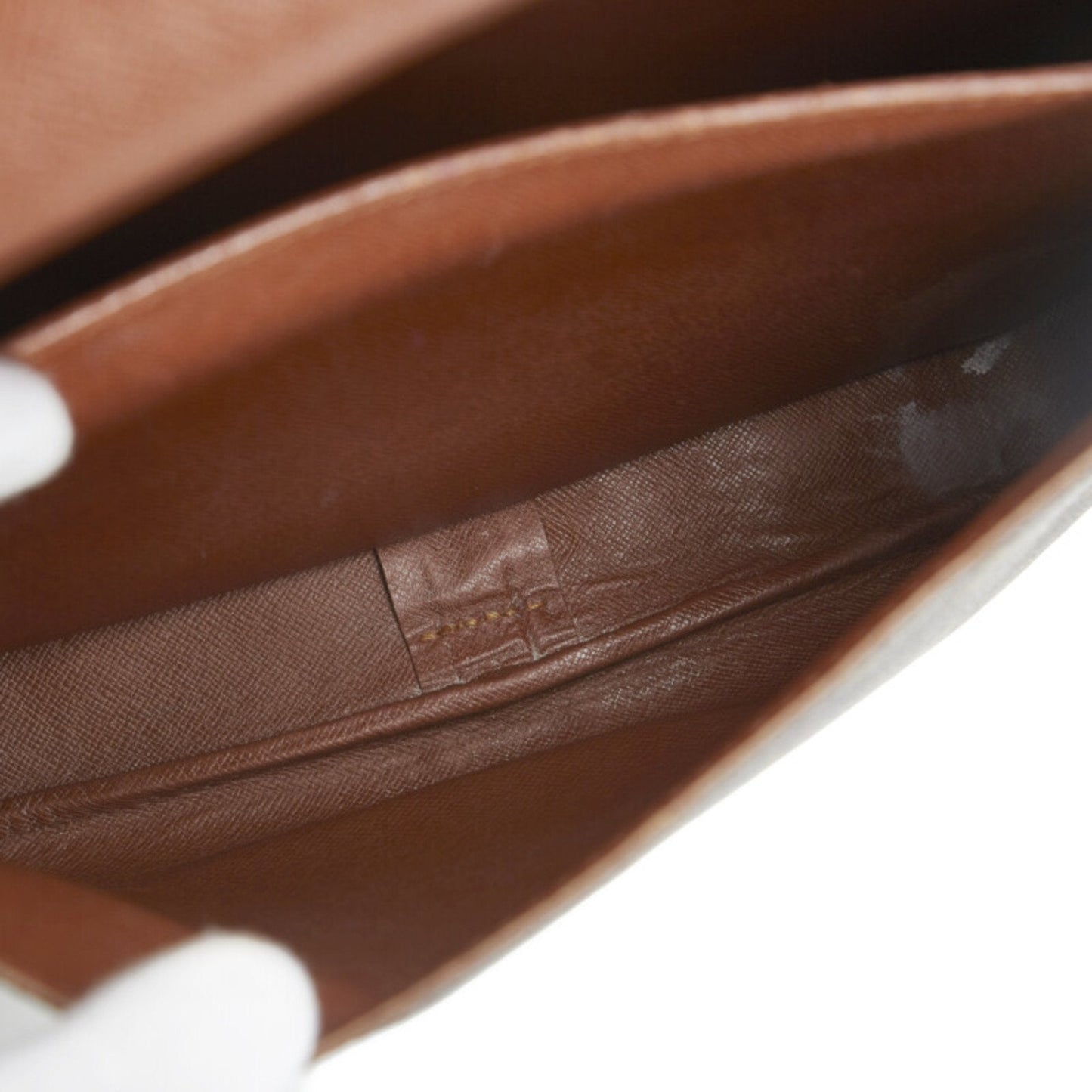 LOUIS VUITTON Monogram Cartesier GM Shoulder Bag M51252 Brown PVC Leather Women's