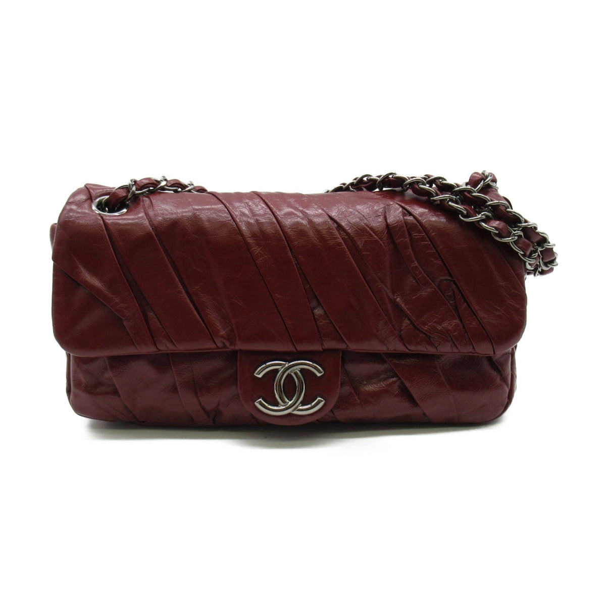 CHANEL ChainShoulder Bag Red Calfskin (cowhide)