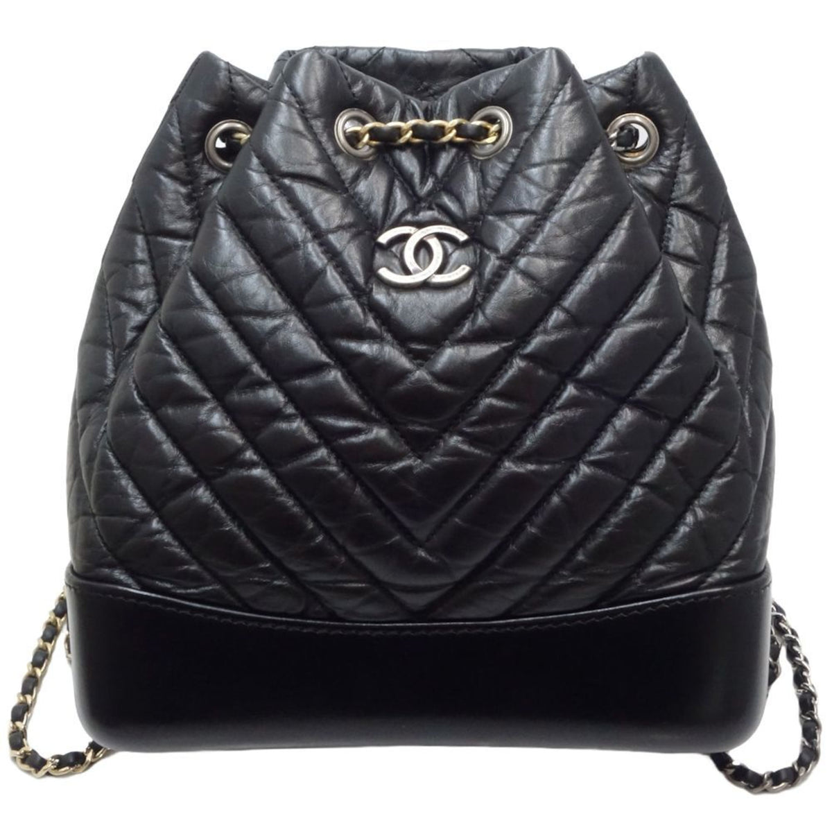 CHANEL Chanel Chain Backpack Gabrielle de Small CC Coco Mark A94485 Calfskin Black 450311