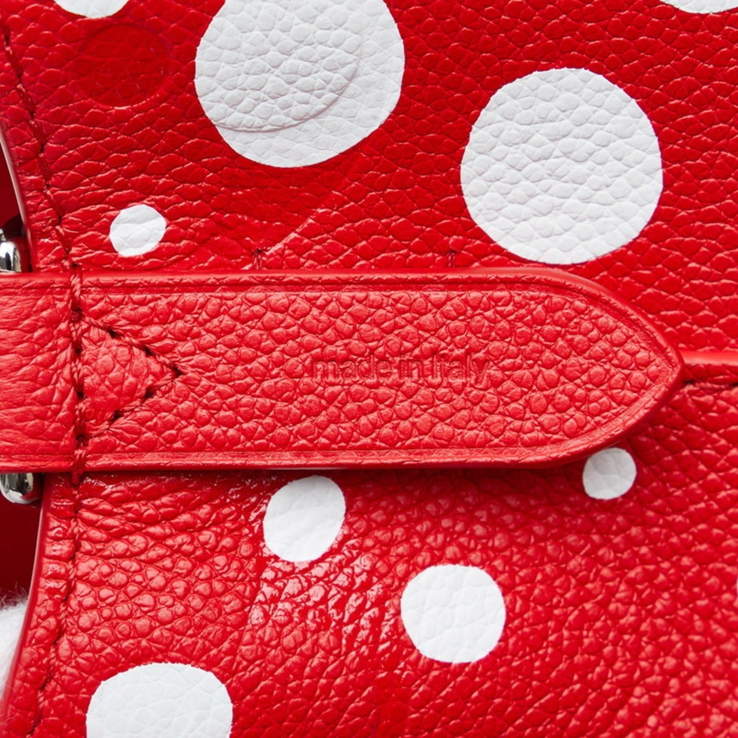 LOUIS VUITTON Neonoe BB x Yayoi Kusama Polka Dot Handbag Shoulder Bag M46413 Red White Leather Women's