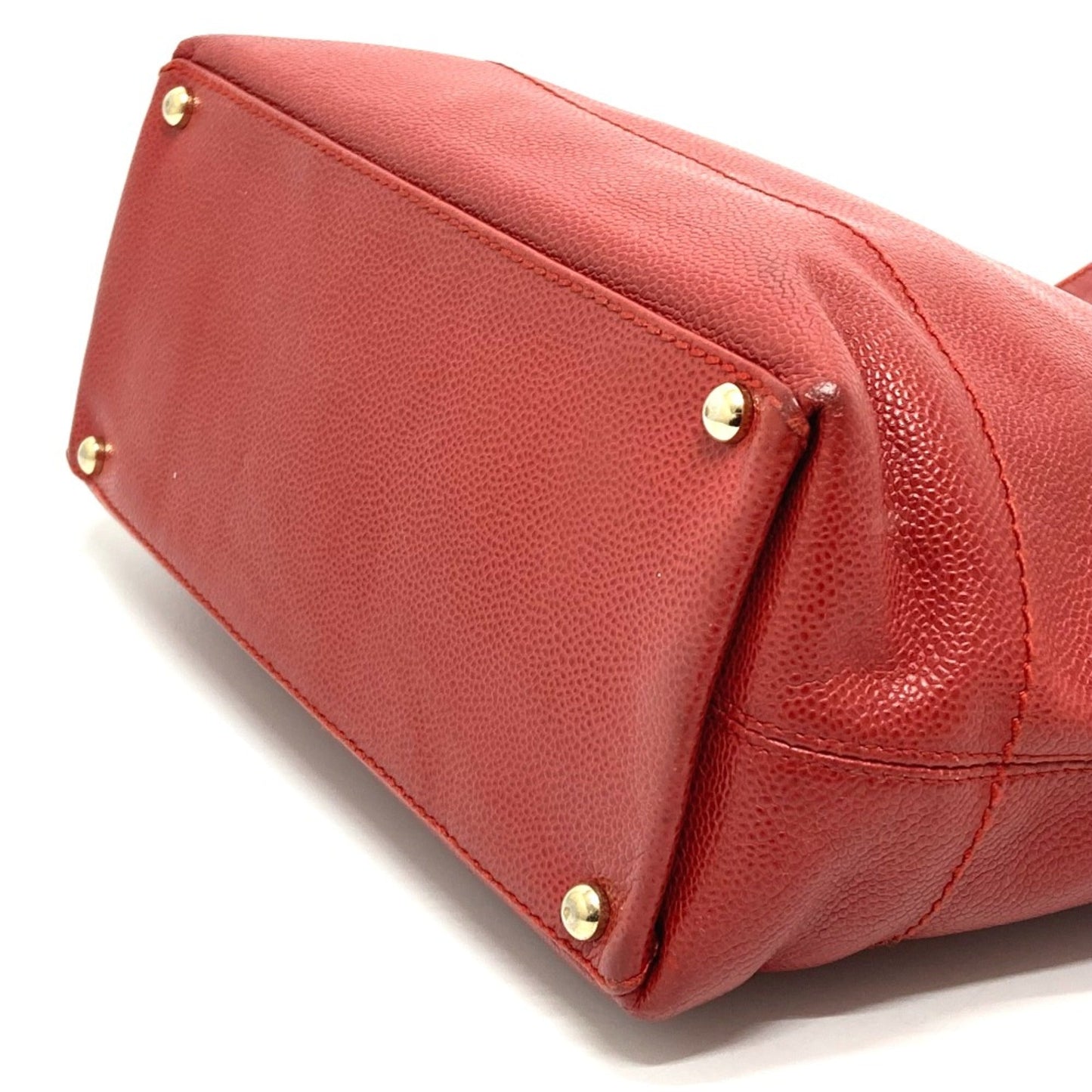 Chanel Leather Red Elegant Tote Bag 3