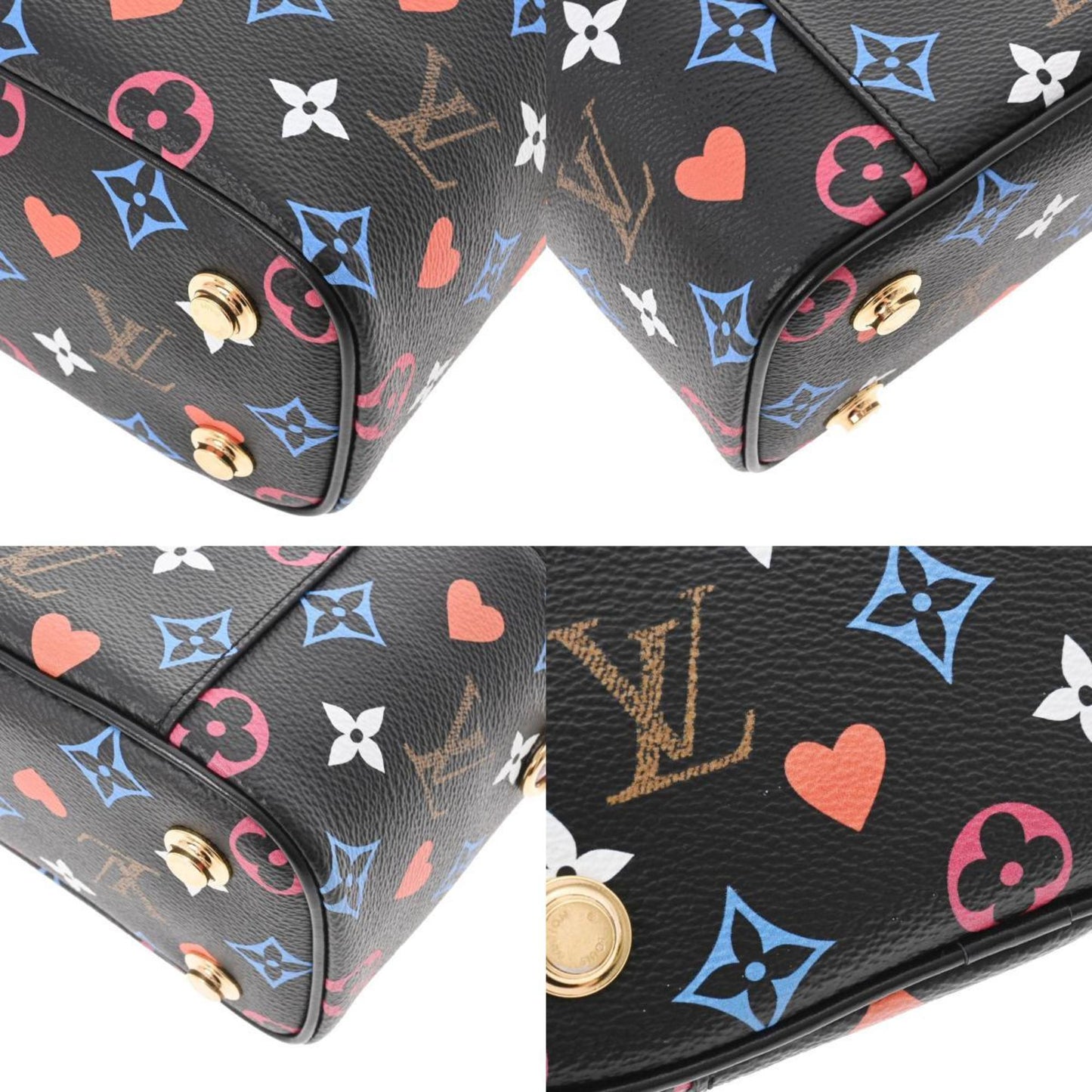 LOUIS VUITTON Monogram Game On Vanity PM Noir M57482 Women's Canvas Bag