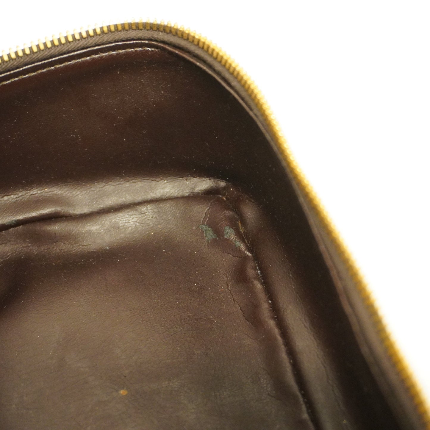 GUCCIAuth Bamboo Vanity Bag 032 1956 0150 Women's Leather Vanity Bag Brown