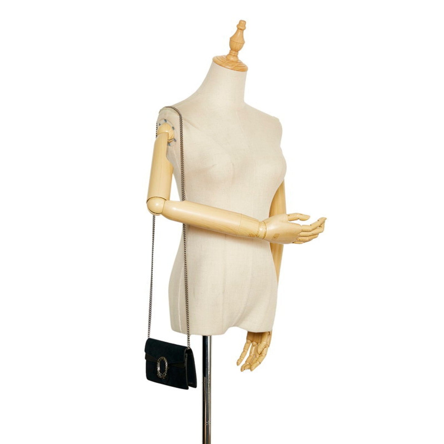 Gucci Dionysus Chain Shoulder Bag 476432 Black Suede Ladies GUCCI