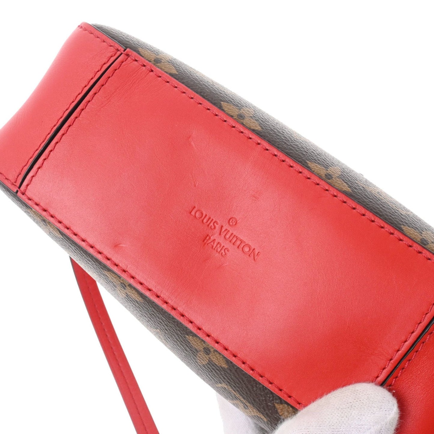LOUIS VUITTON Monogram Santonju Coquelicot M43556 Ladies Canvas Shoulder Bag