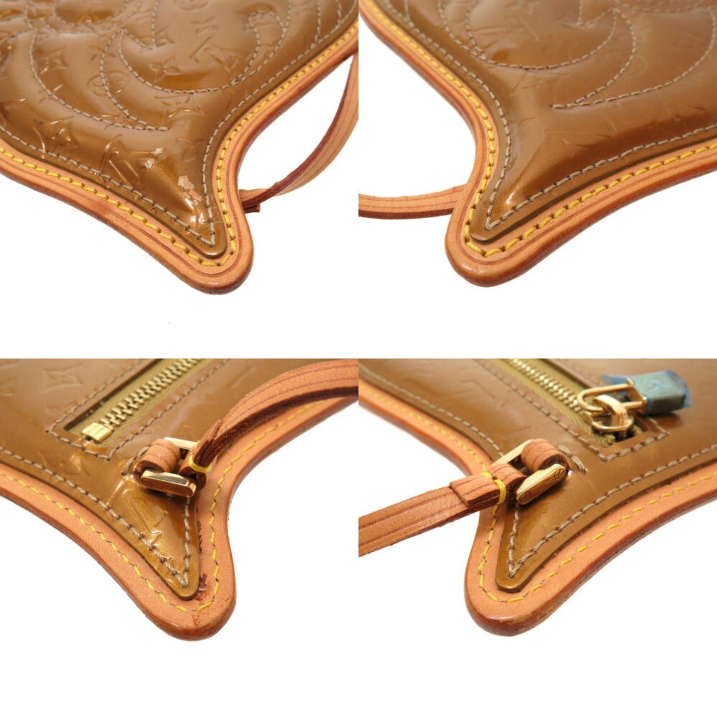 LOUIS VUITTON Monogram Vernis Comte Defe Pochette Owl Bronze M92268 Shoulder Bag