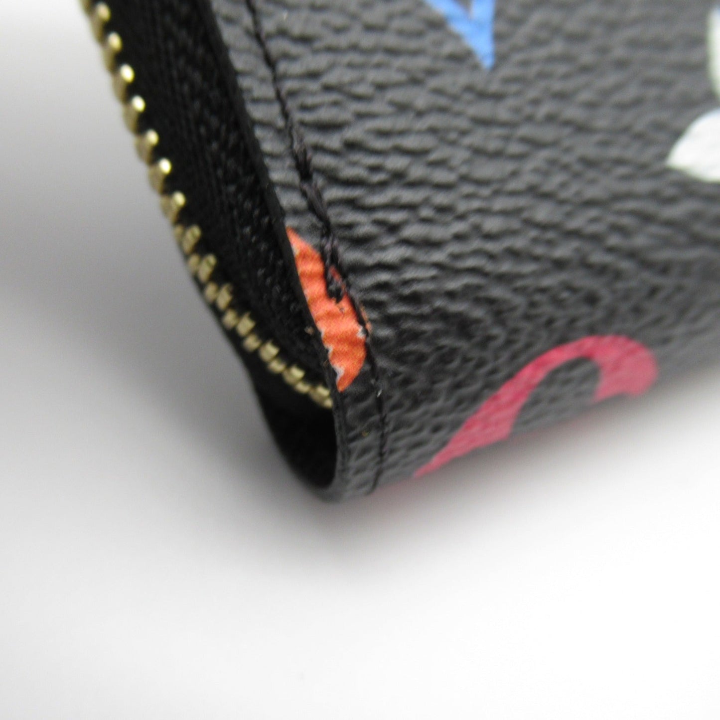 LOUIS VUITTON Zippy coin purse Black Black leather Game on M80305