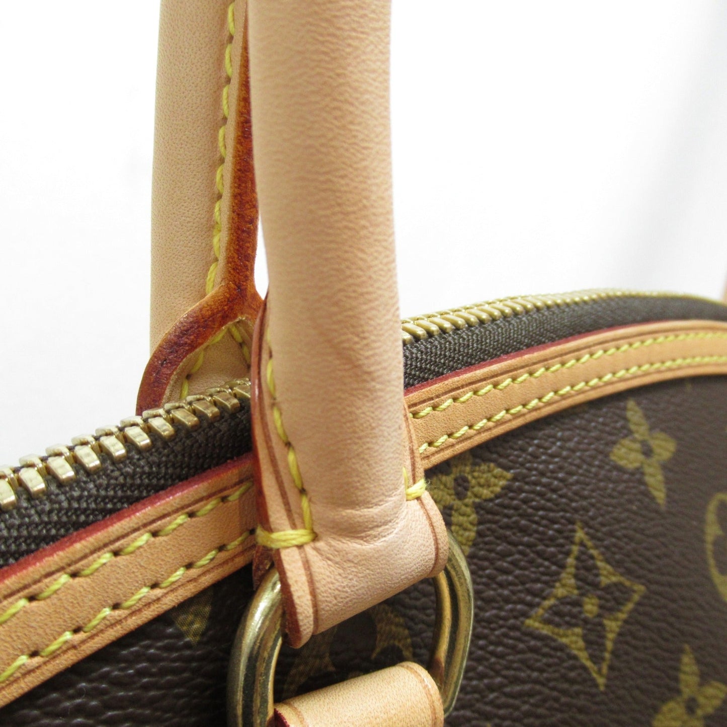 LOUIS VUITTON Lockit Horizontal Handbag Brown Monogram PVC coated canvas M40104