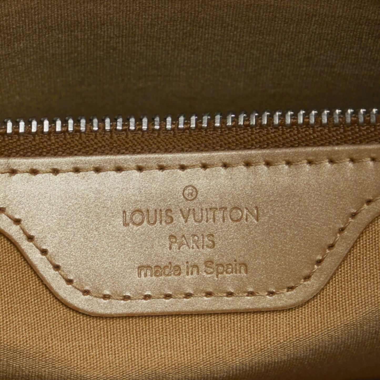 LOUIS VUITTON Monogram Matte Stockton Tote Bag M55117 Ambre Gold Leather Women's