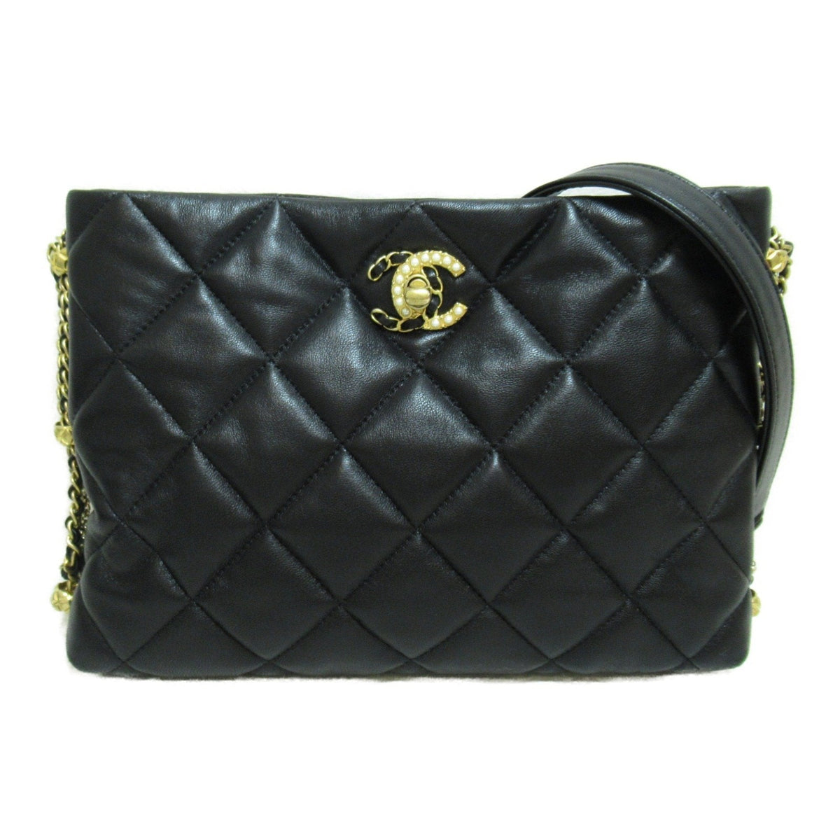 Chanel CHANEL Chain Shoulder Bag Lambskin (Sheepskin) Women's Black