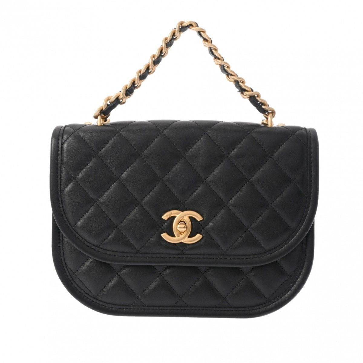 CHANEL Chanel Chain Shoulder Black AS2431 Women's Lambskin Bag