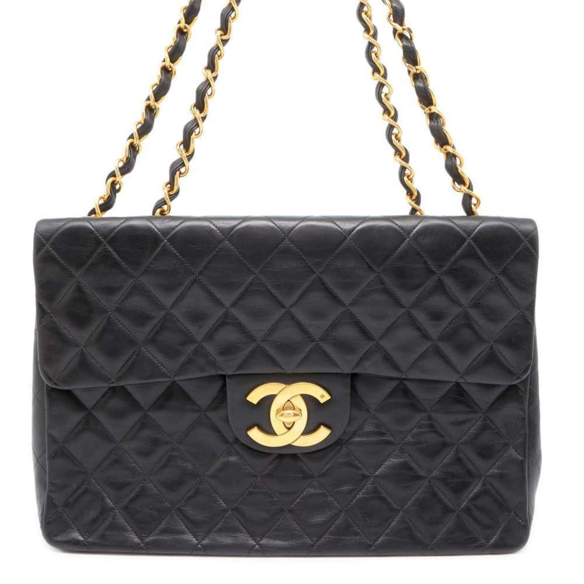 Chanel Chain Shoulder Bag Matelasse 30 Coco Mark Lambskin Double A04412 CHANEL Dekamato Black