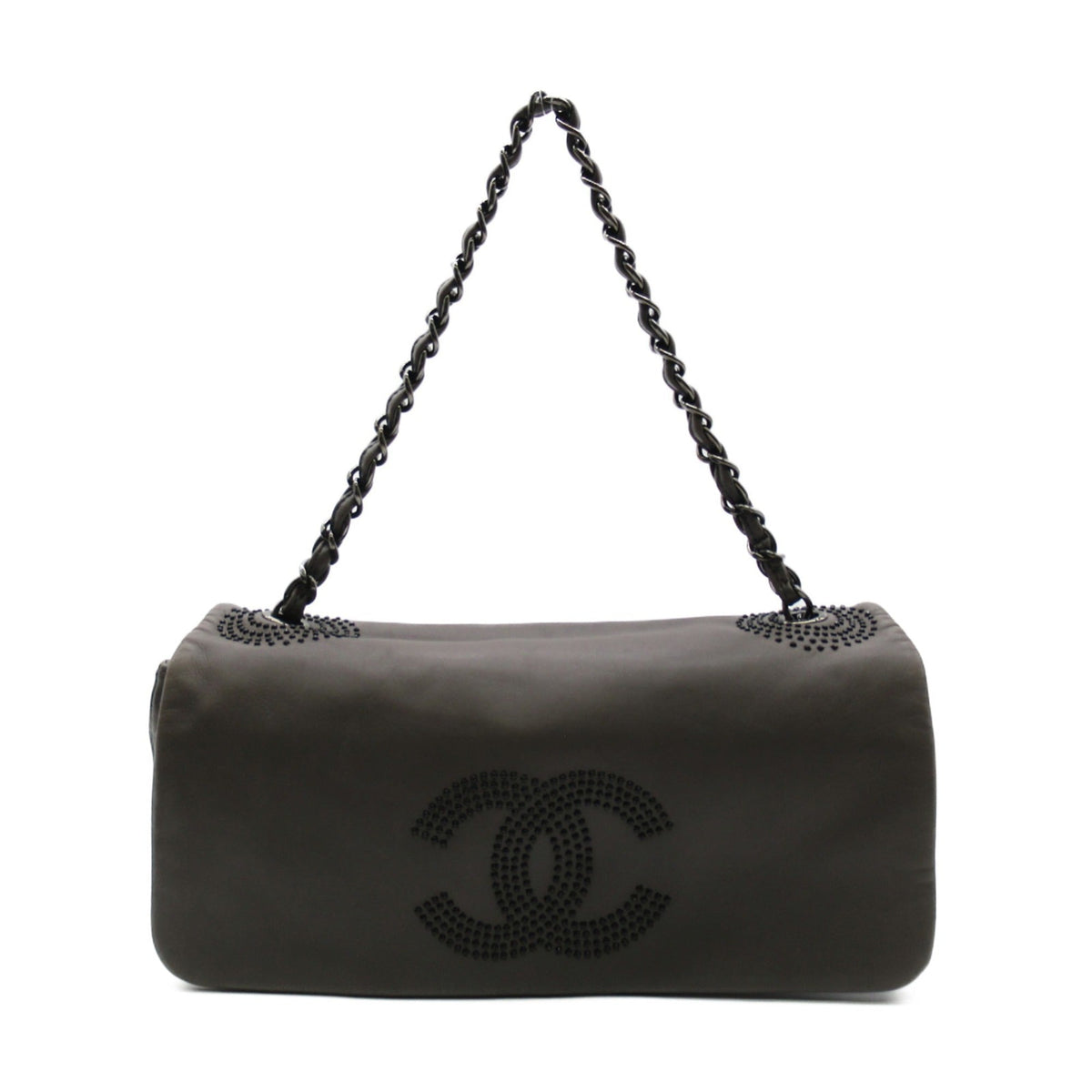 CHANEL ChainShoulder Bag Gray Lambskin (sheep leather)