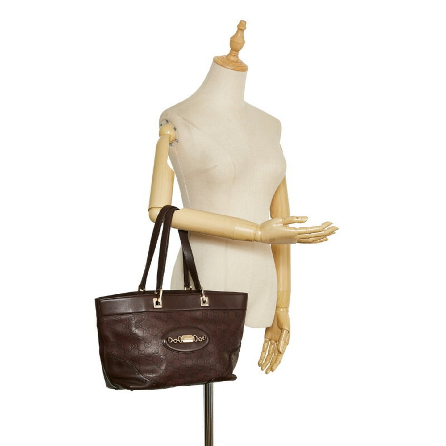 Gucci Shima Handbag Tote Bag 145993 Brown Leather Ladies Gucci