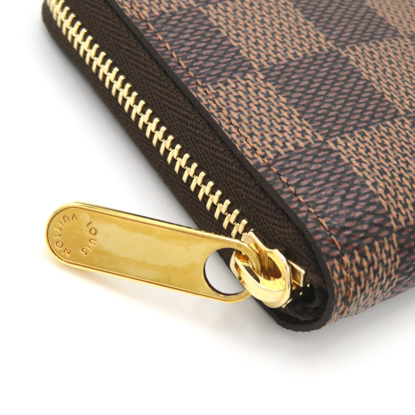 LOUIS VUITTON Zippy coin purse Brown Ebene Damier PVC coated canvas N63070