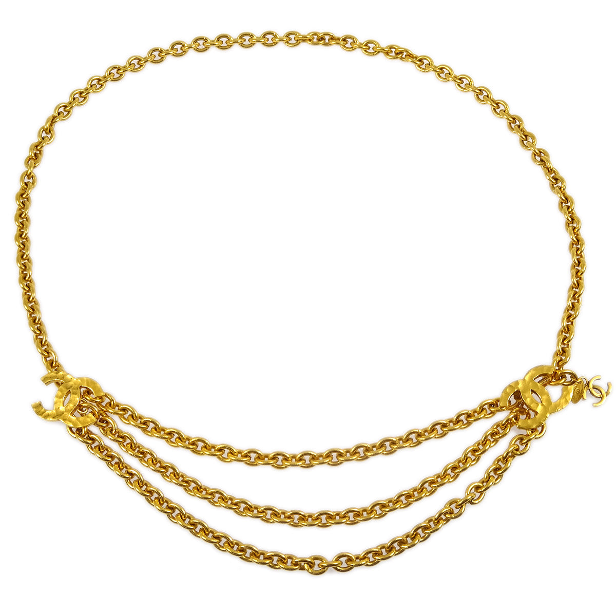 Chanel CC Chain Belt Gold 684 Small Good