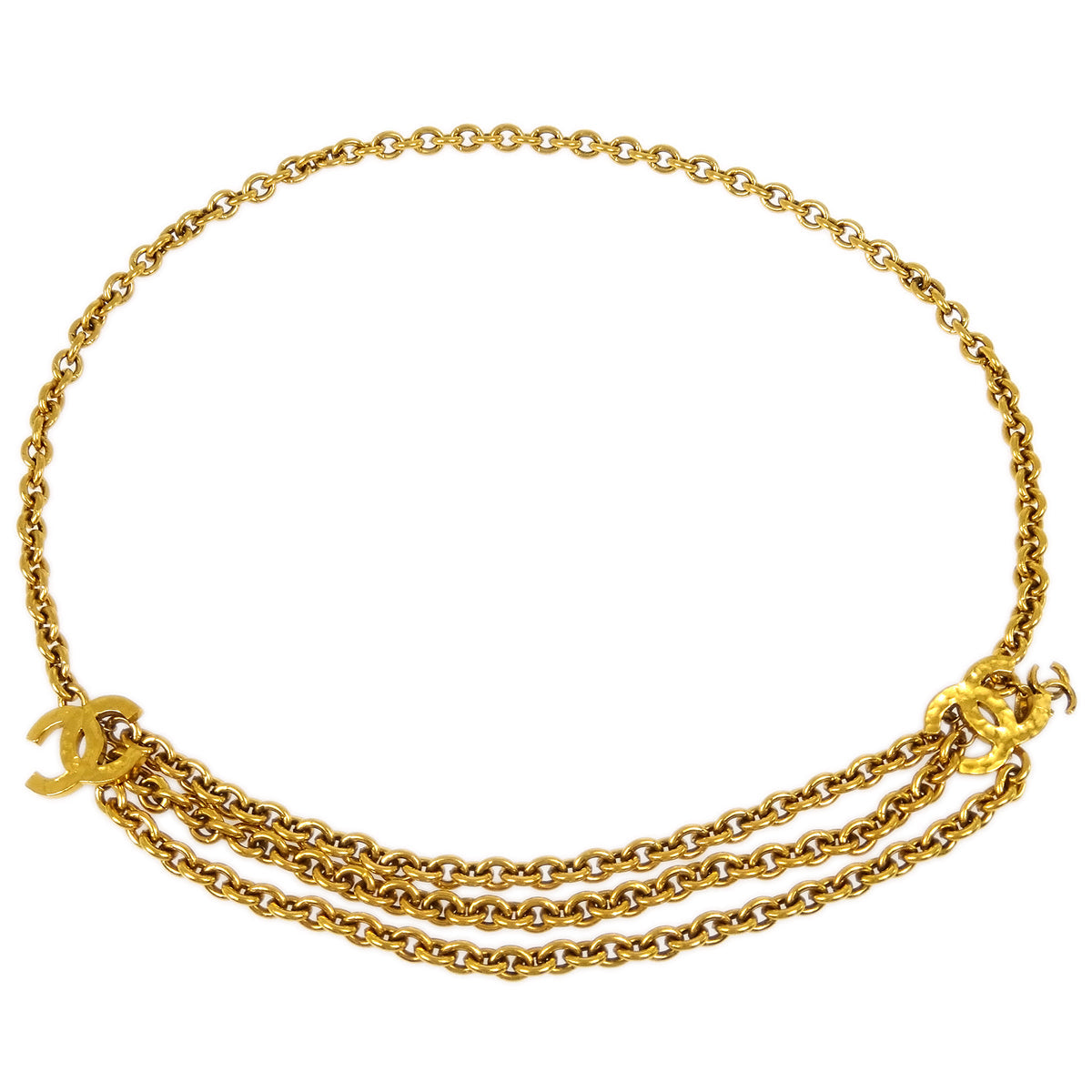 Chanel CC Chain Belt Gold 684 Small Good