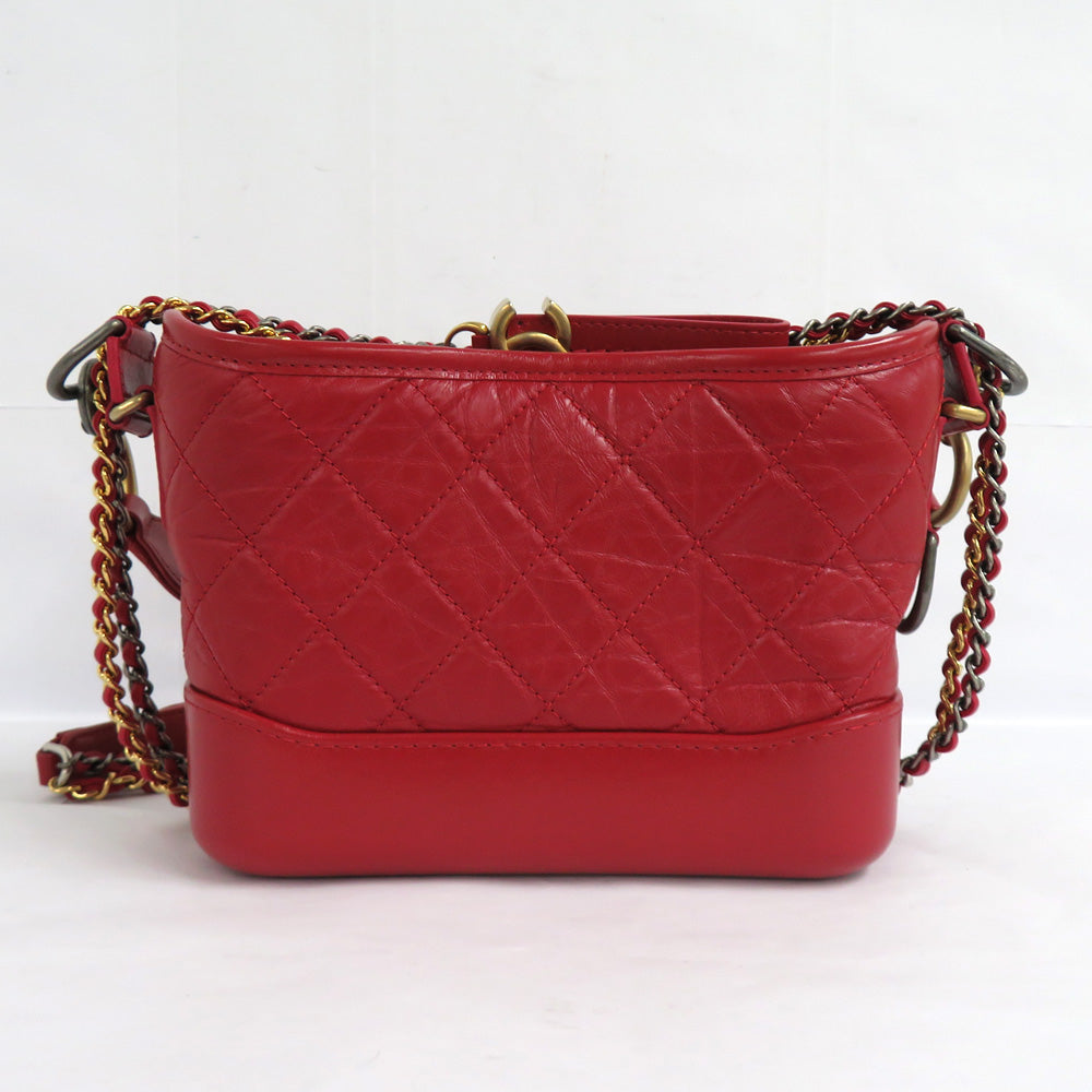 CHANEL Chanel Gabriel Du Chanel Small Hoover A91810 Chain Shoulder Bag Coco 2WAY Red Red G X Silver Gold S Leather 29th