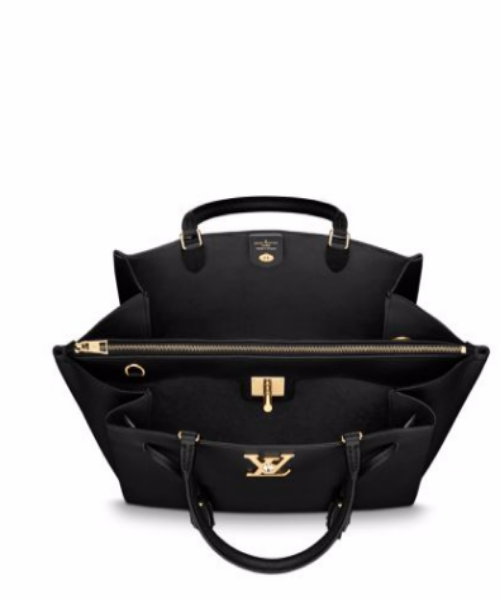 Louis Vuitton Lockmeto Handbag Luxury Leather Noir