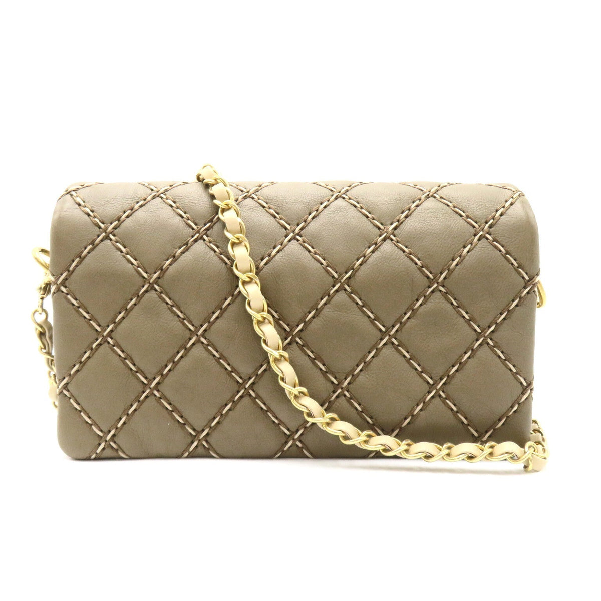 CHANEL CHANEL Chain Sder Chain Shoulder Bag Beige Range