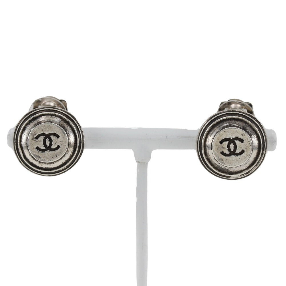Chanel Chanel Coco Mark Earrings Metal Made France 1999 Silver 99P 11.7g COCO Mark Earrings Manufacturing