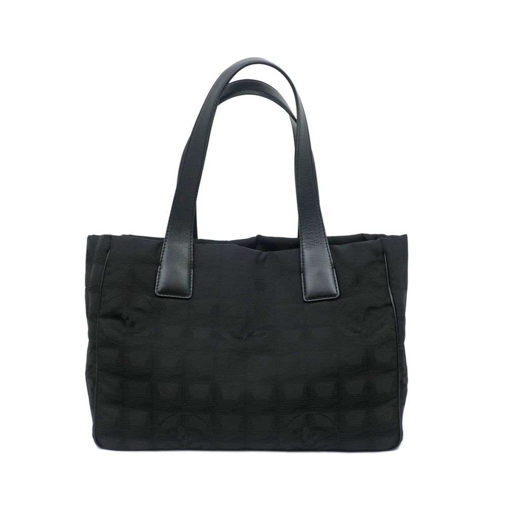 CHANEL CHANEL NEW LABEL TORTOT PM G Black Black A20457 Handbag Nylon Women