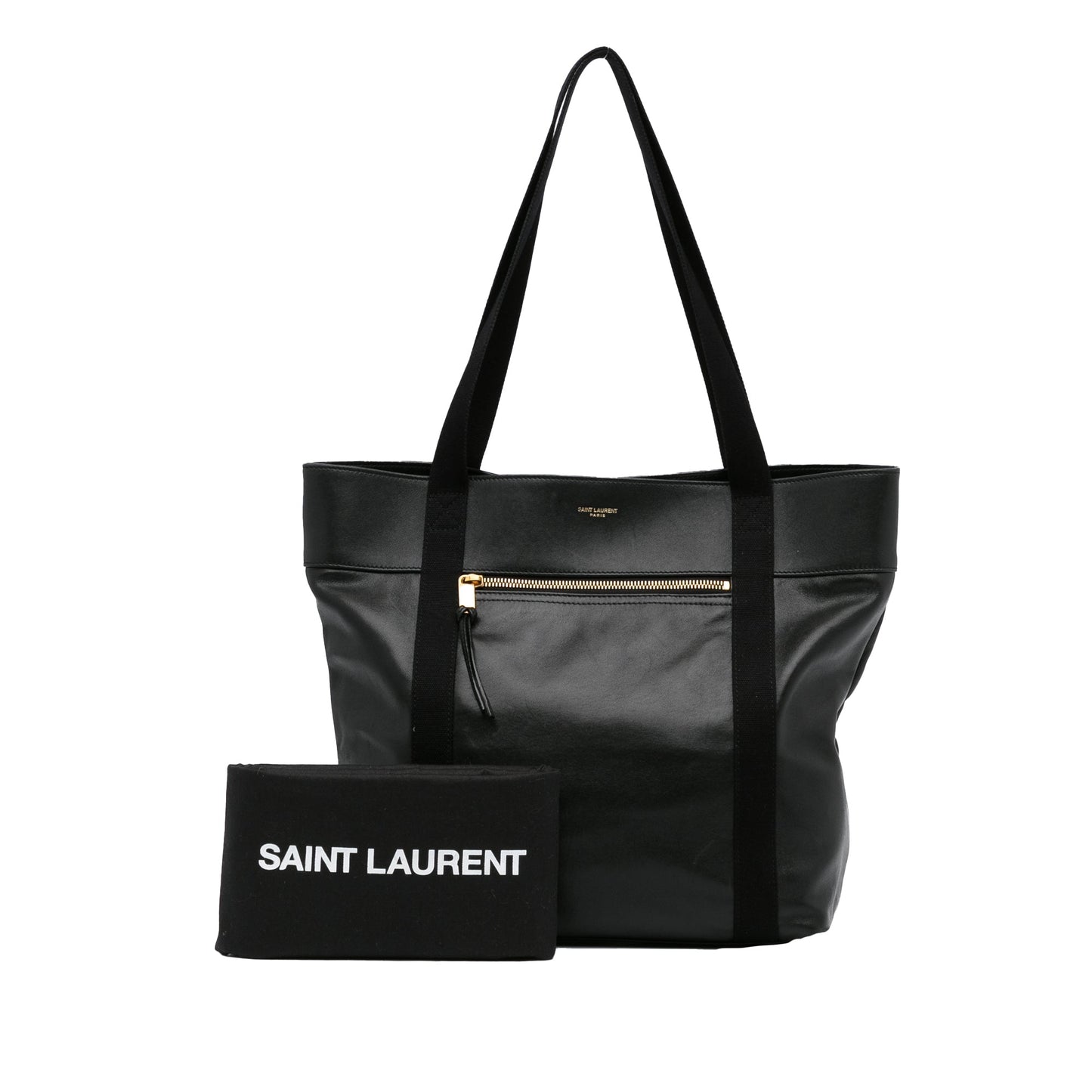 Black YSL Daily Cabas Small Tote Bag