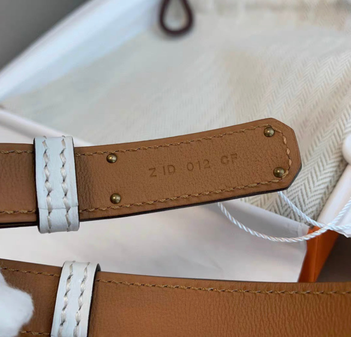 Hermes kelly belt white rose gold hardware