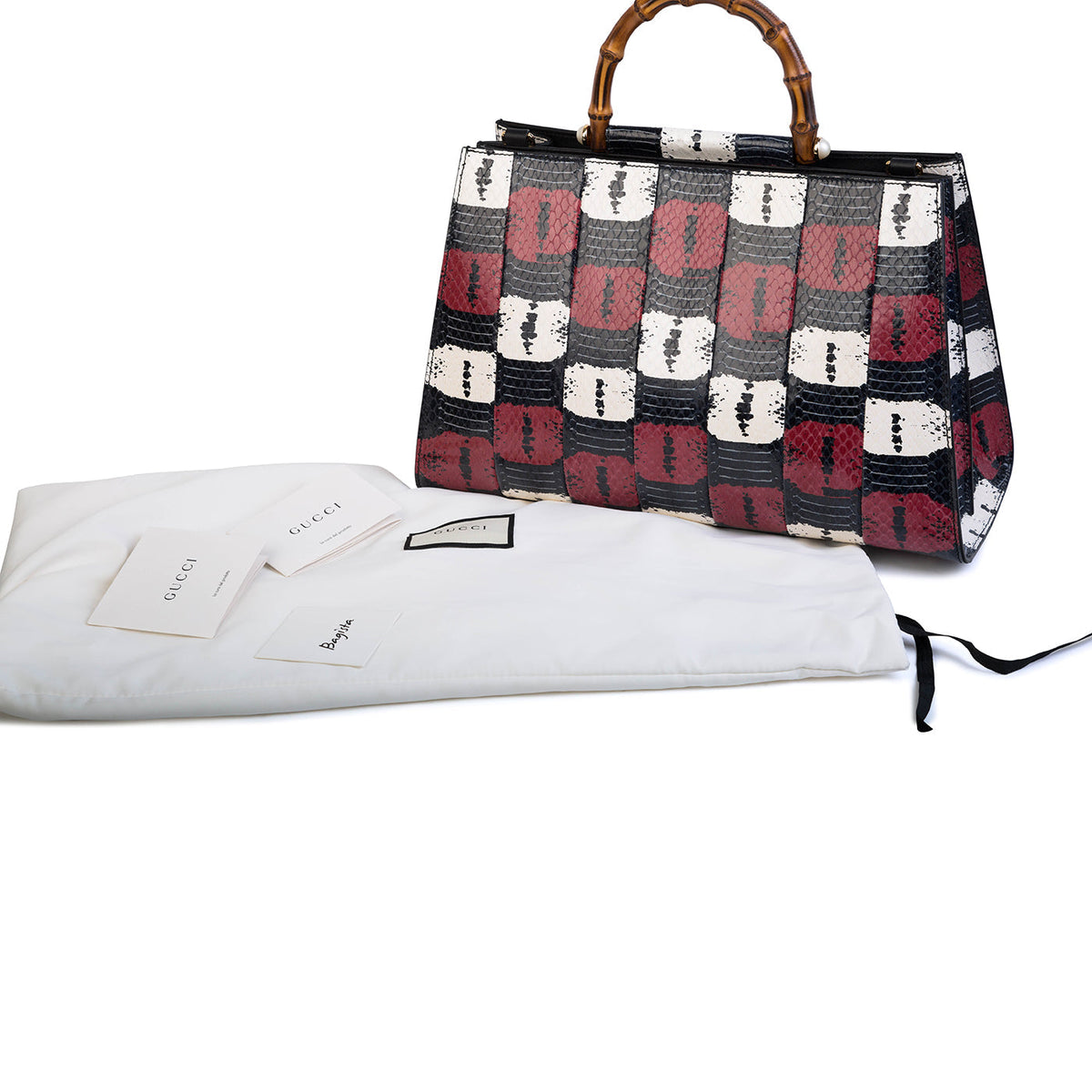 Gucci Nymphaea snakeskin tote