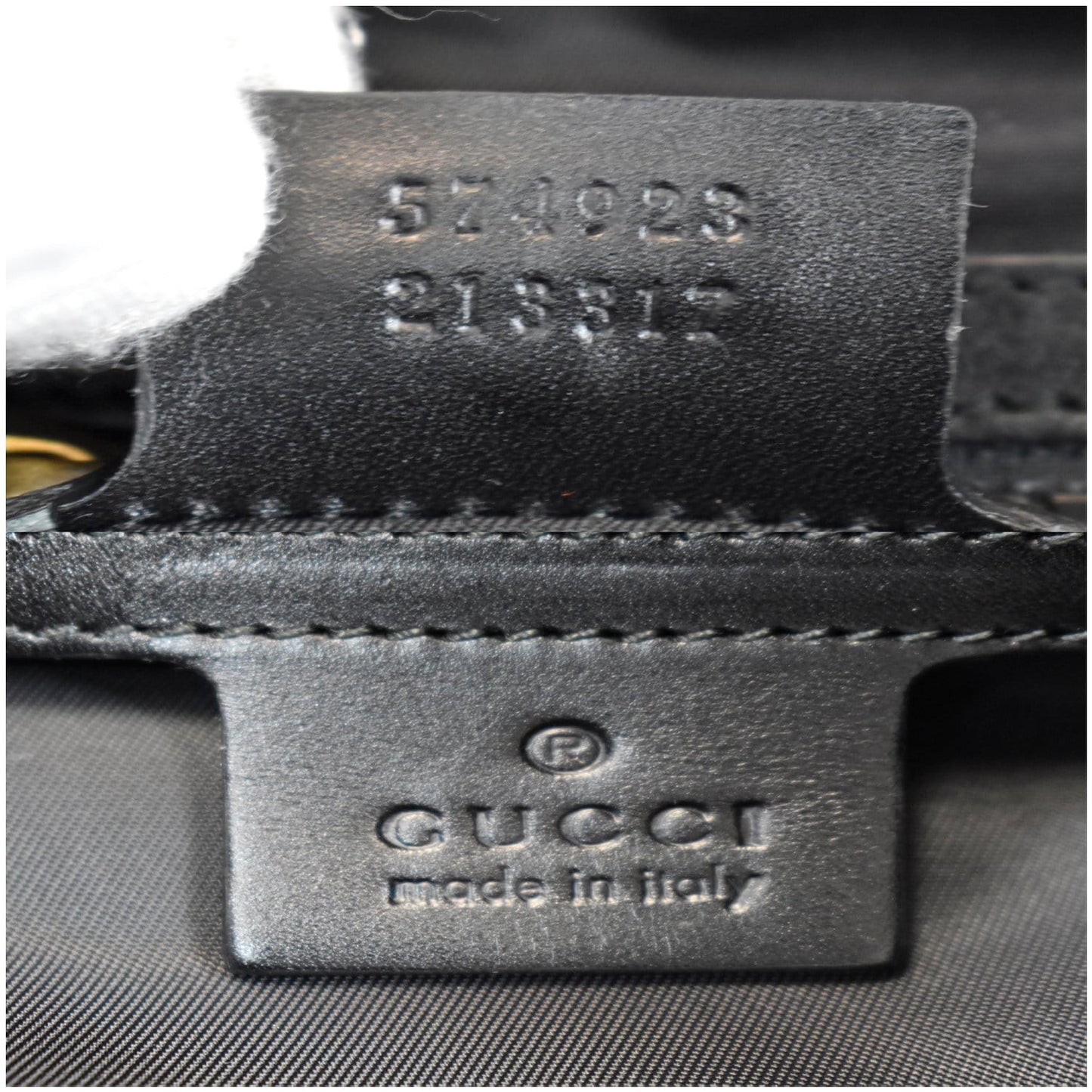 GUCCI Medium GG Monogram Velvet Classic Backpack Dark Blue 574923