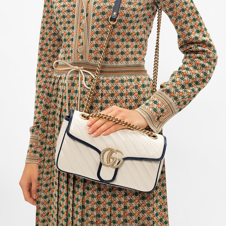 (WMNS) GUCCI Marmont Series Bag Pack Small White 443497-0OLFX-9085