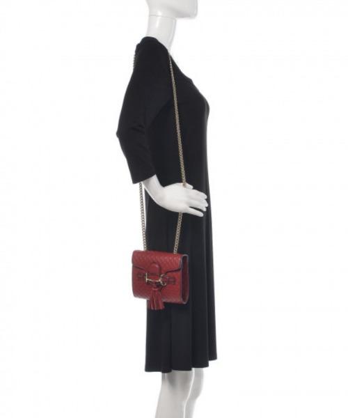 Gucci Emily Mini Micro Guccissima Bag Red