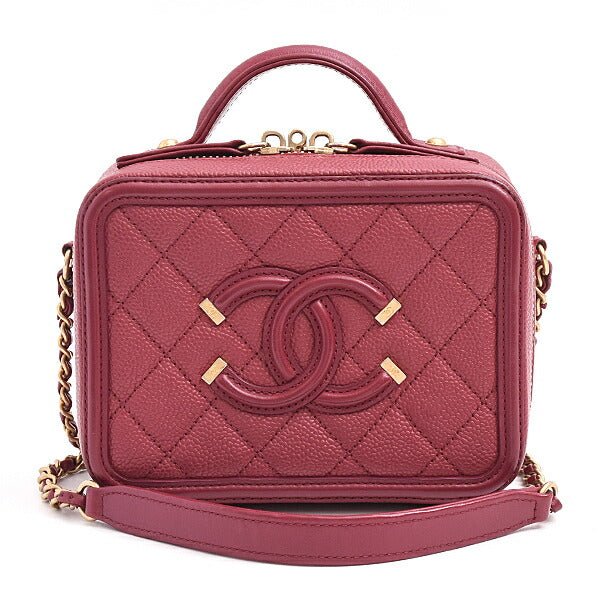 Chanel CC Filigree Caviar Shoulder Bag