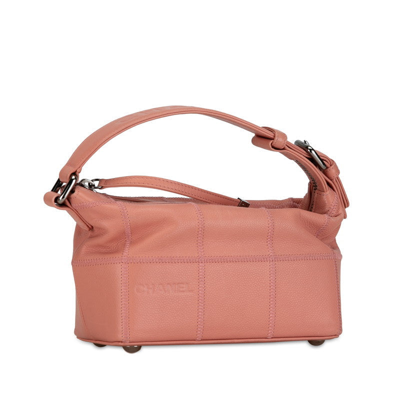 Chanel Chocolate Bar One-Shoulder Bag Handbag Pink CHANEL