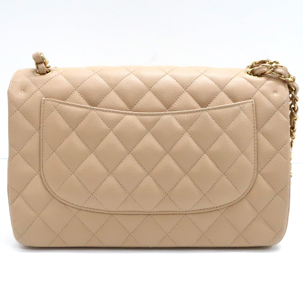 CHANEL CHANEL Deca Caviar S Beige Double Flap Chain Bag G Coco Shoulder Fashion s Beautiful s