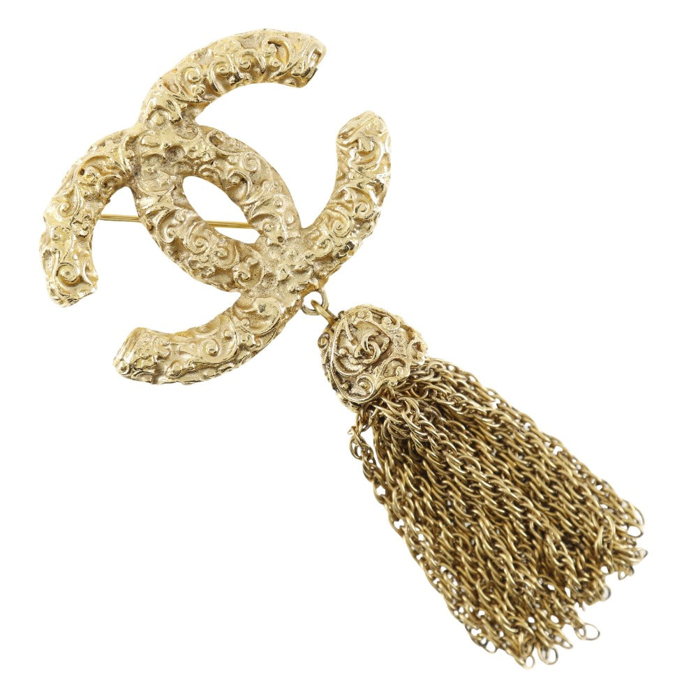 Chanel CHANEL COCOMARK BROTHER LAUGHER/FRINGE GOLD MECK FRANCE 93A 28g COCO MARK LADY COCO MARK LADY