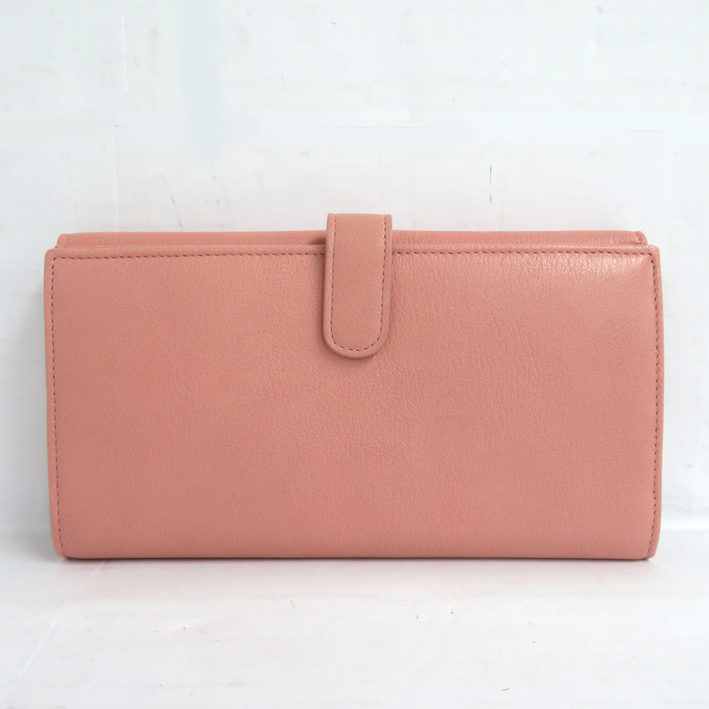 CHANEL Chanel Camera W Hook Long Wallet 6509 Pink Silver G Mini Leather