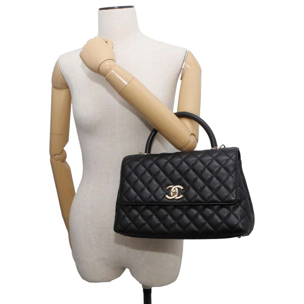 Chanel Large Caviar Leather Black Shoulder Bag