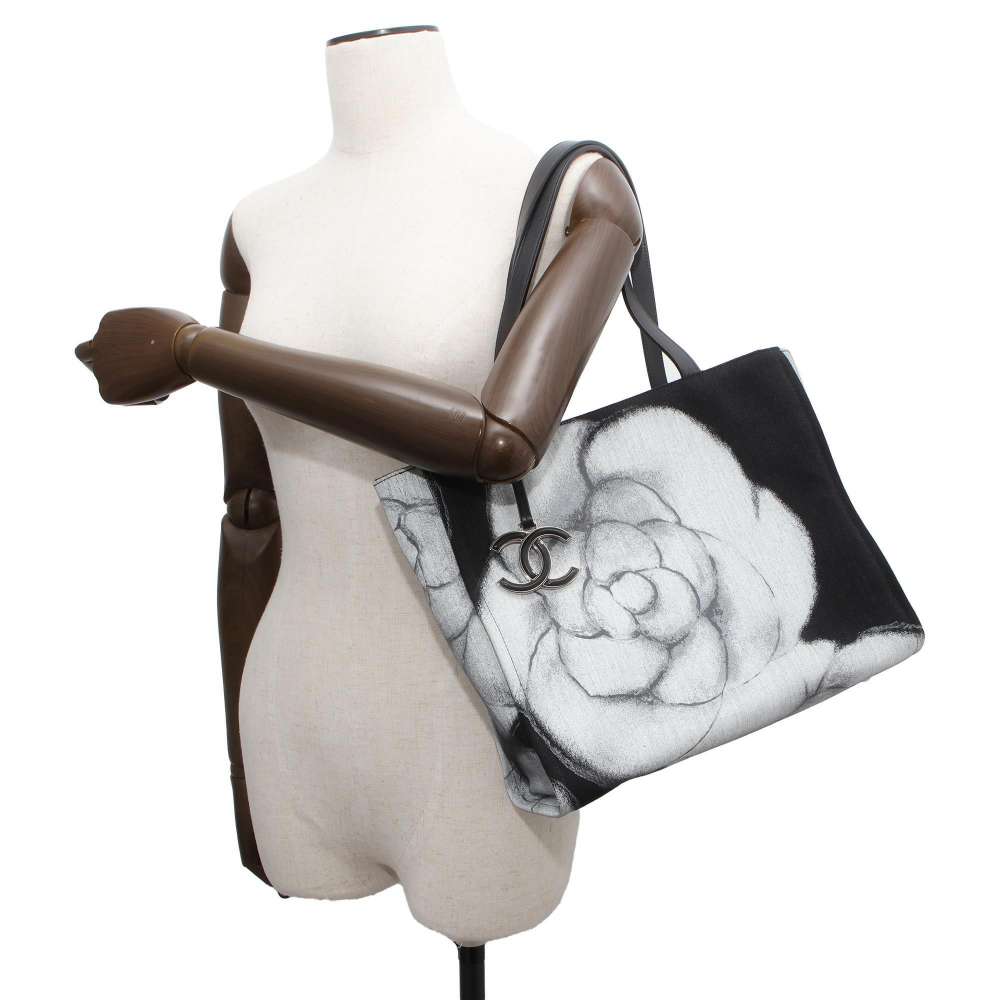 Chanel Medium Canvas Black Tote Bag