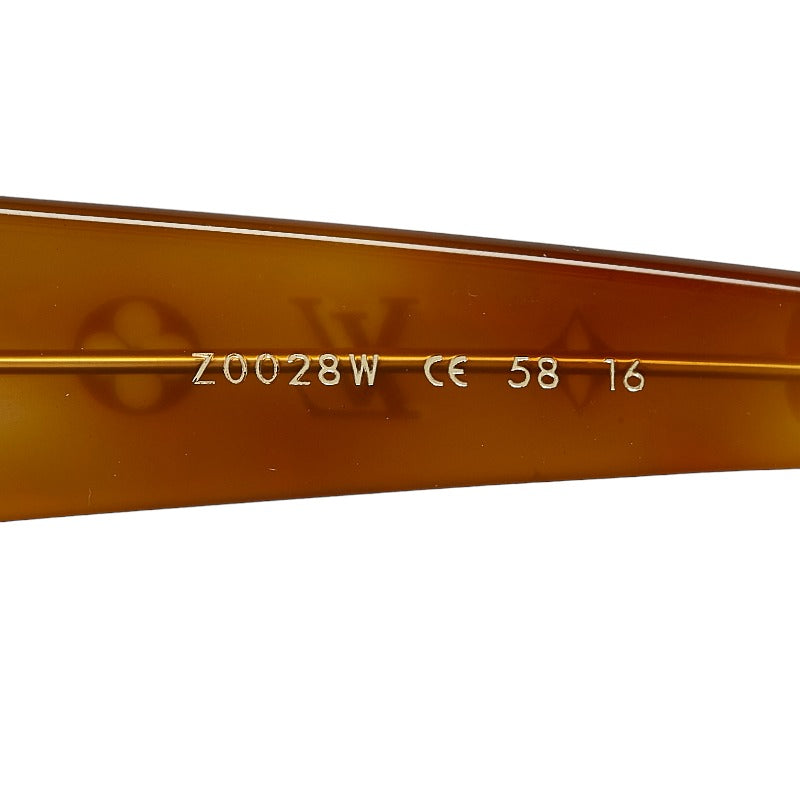 Louis Vuitton Monogram Obsession Curly Grading Lens Sun Glasses Z0028W Brown Gold Plastic Louis Vuitton