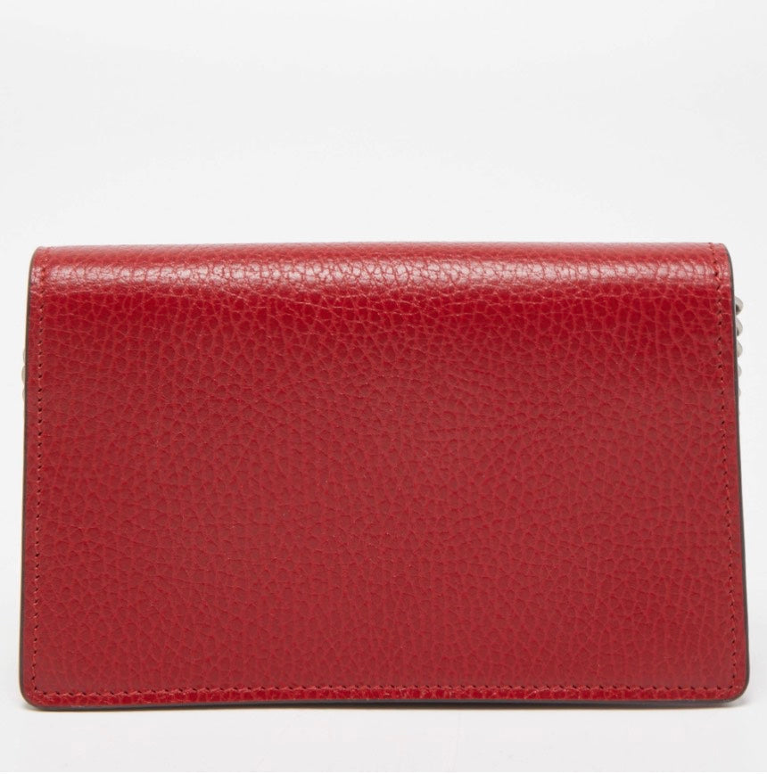 Gucci Red Leather Super Mini Dionysus Chain Bag